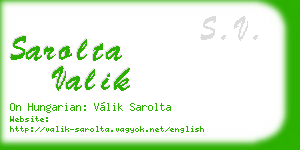 sarolta valik business card